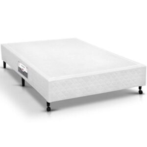 Cama Box Simples Castor Casal Poli Branco 138x188x27cm